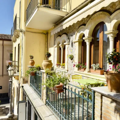 Historic Gem with Private Patio | Taormina Center