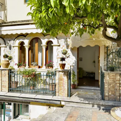 Historic Gem with Private Patio | Taormina Center