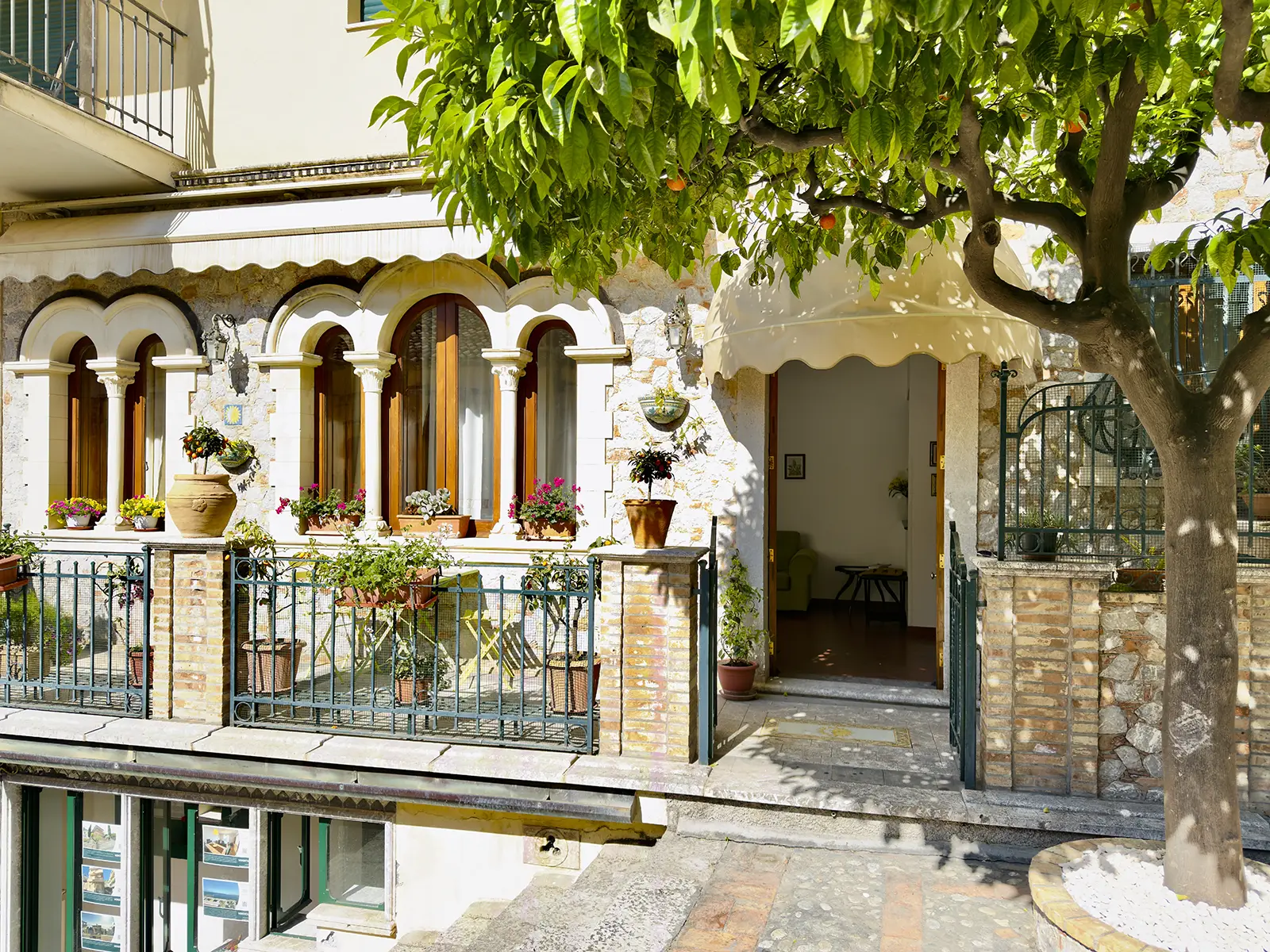 Historic Gem with Private Patio | Taormina Center